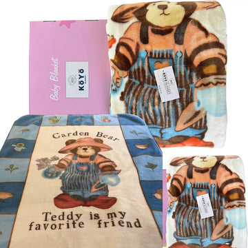 Koyo Baby Blanket Garden Bear Kids / Child Soft Thick & Warm