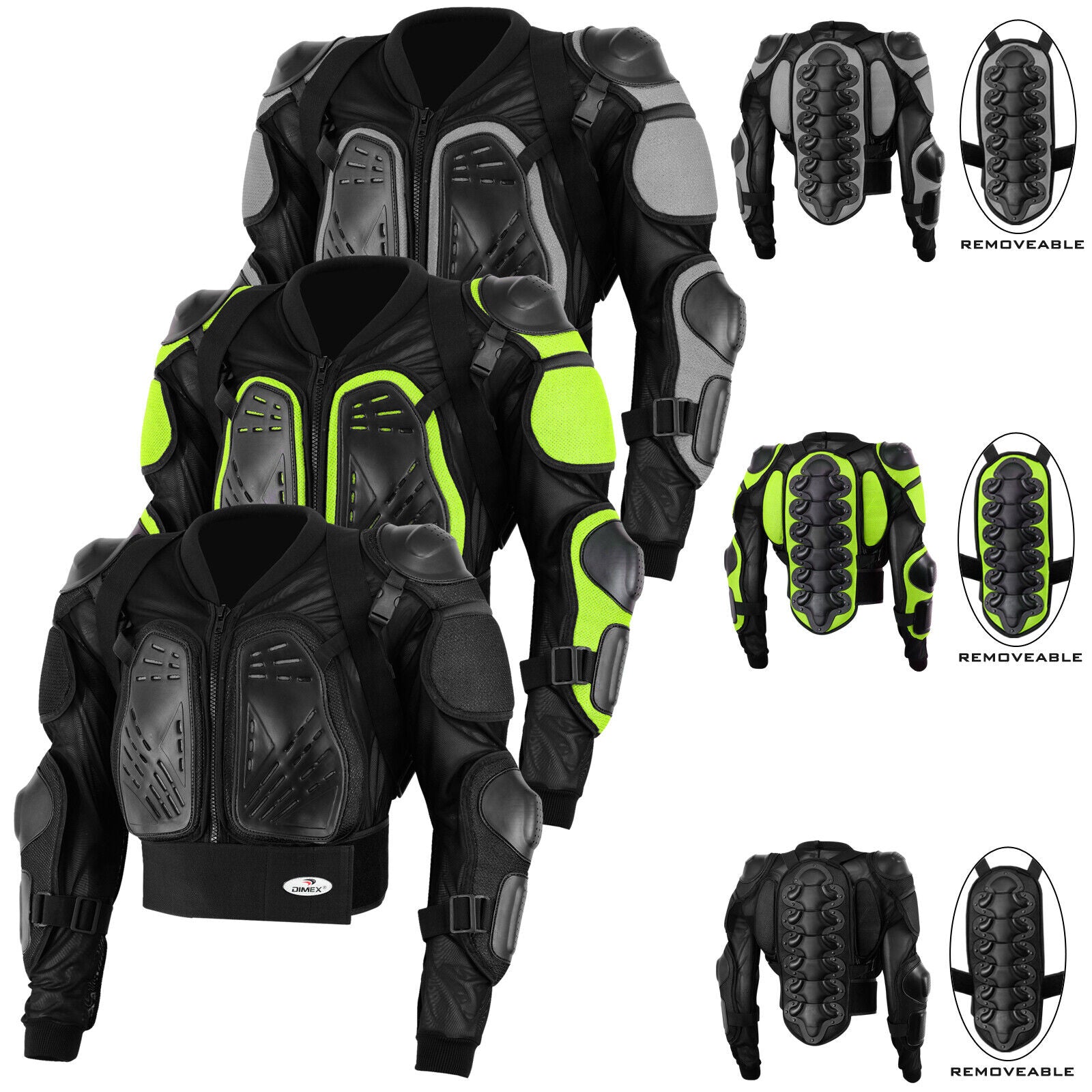 Motorcycle Body Armor Motorbike Jacket Spine Chest Racing Motocross Pr