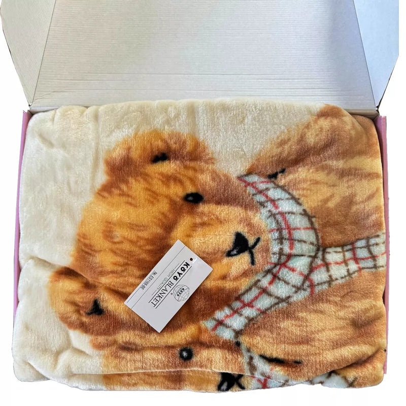 Koyo Baby Blanket Teddy Bears Child Soft Thick Warm